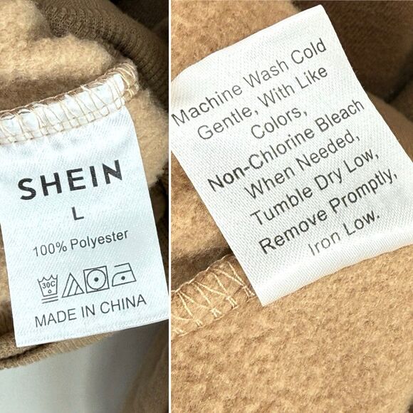 Women’s Hoodie Sweatshirt Brown Kangaroo Pocket Hood Size L - Picture 9 of 16